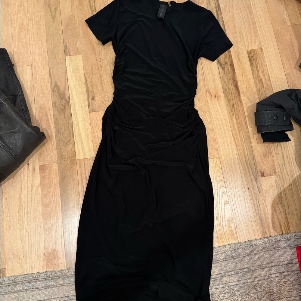 Norma Kamali Black Midi Dress